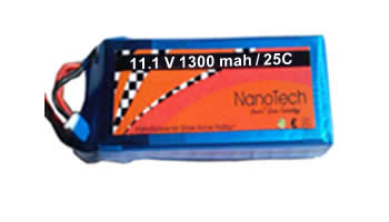 nanotech 11.1V-1300mah 25C